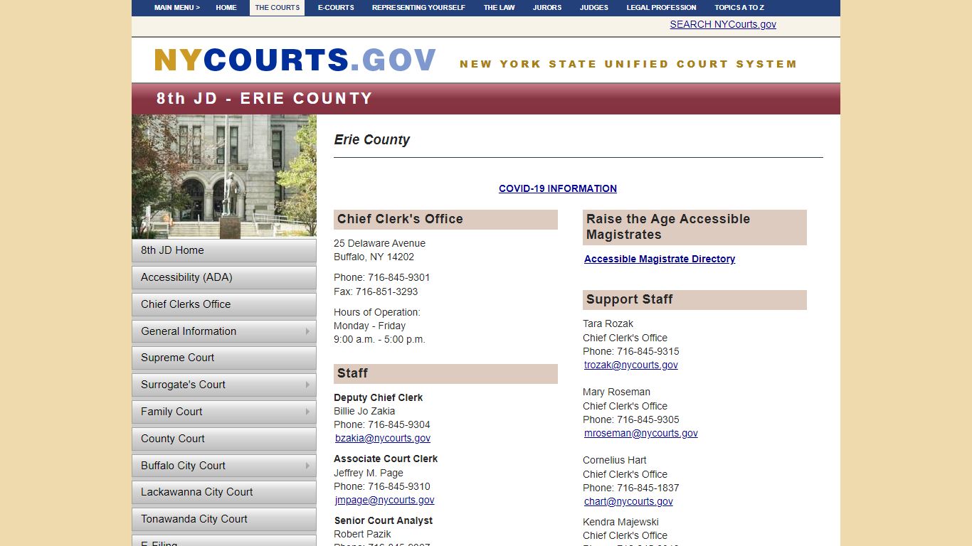 Erie County - 8JD | NYCOURTS.GOV - Judiciary of New York